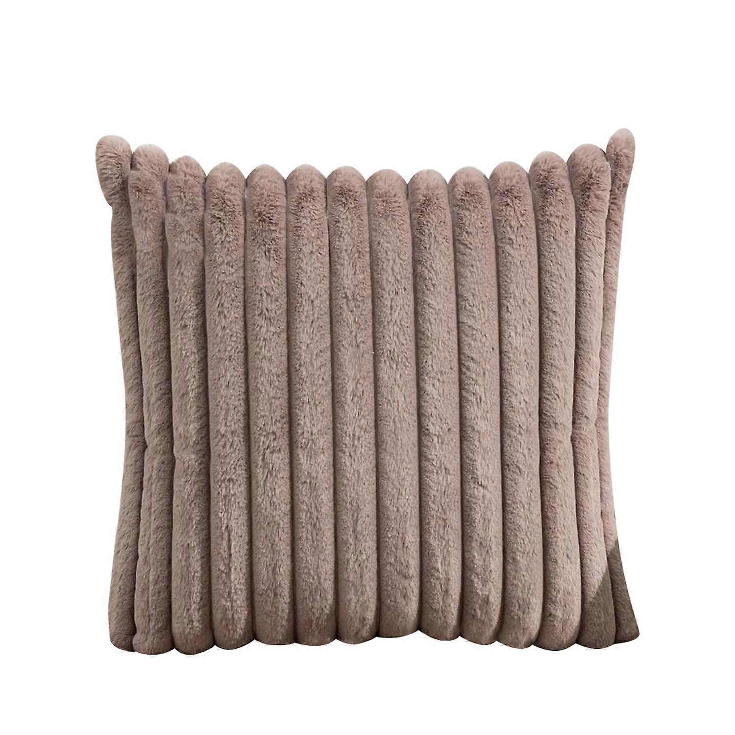 Set of 2 Soft Velvet Pillowcase Light Camel for Cushions
