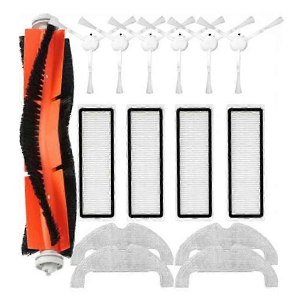 Applies to Robot d10 + Rls3d Robot Washable HEPA Filter Mop Cloth Main Side Brush 15pcs