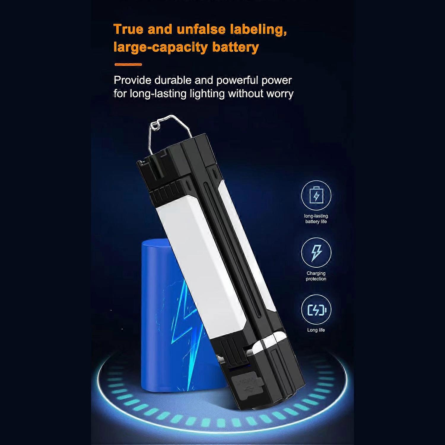 Outdoor Folding Camping Light with Hook Multi-function Emergency Work Light Tent Light Camp Light Fl