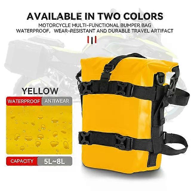 Crash Bar Bag Motorcycle Waterproof Motor Bumper Dry Bag Outdoor Tank Side Tool Pack Side Saddle Universal Tools Storage Bag