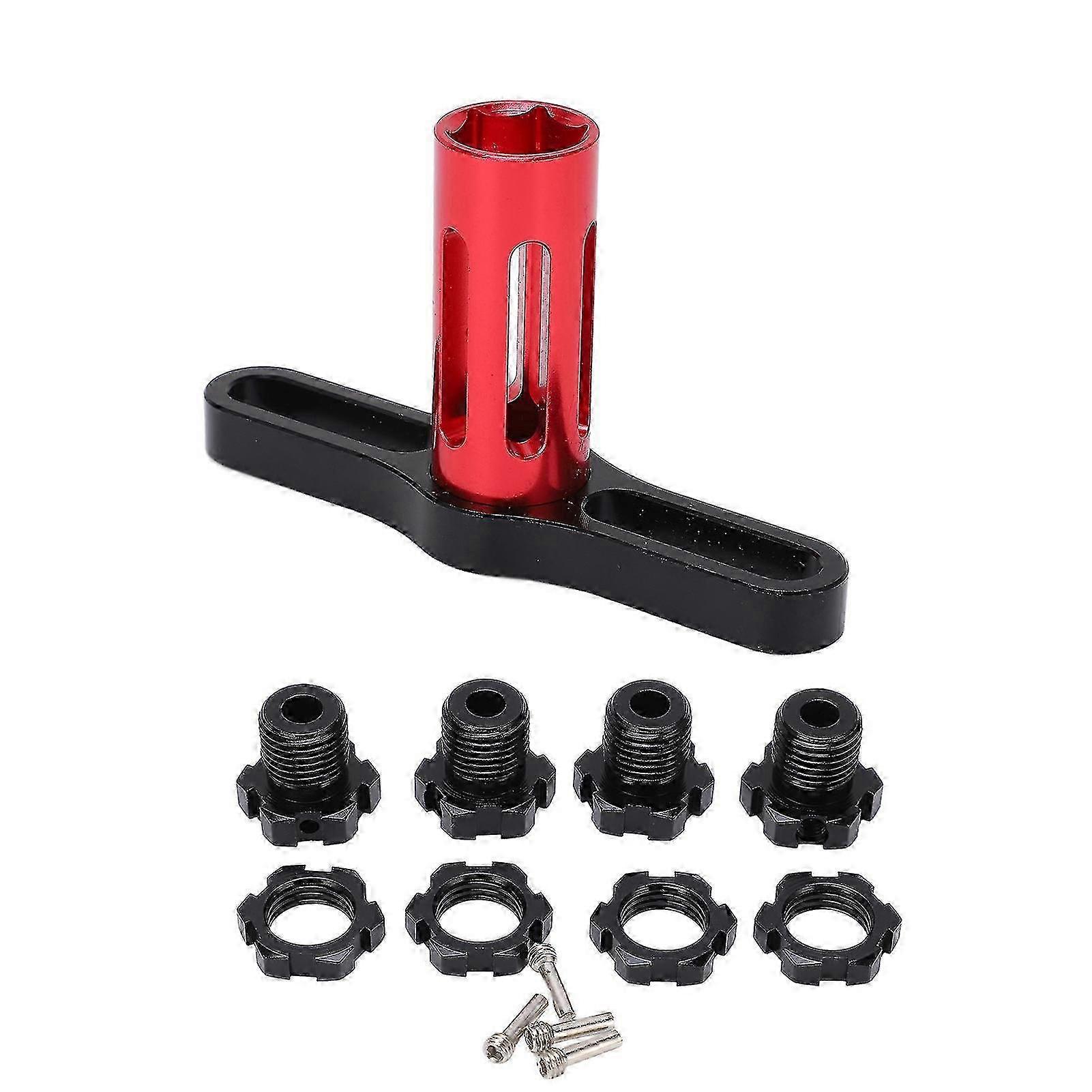 Lot De 4 écrous De Roue 17mm Pour Traxxas 5353x E-Revo Summit 1/10 - En Alliage Aluminium, Noir - Remplacement Durable