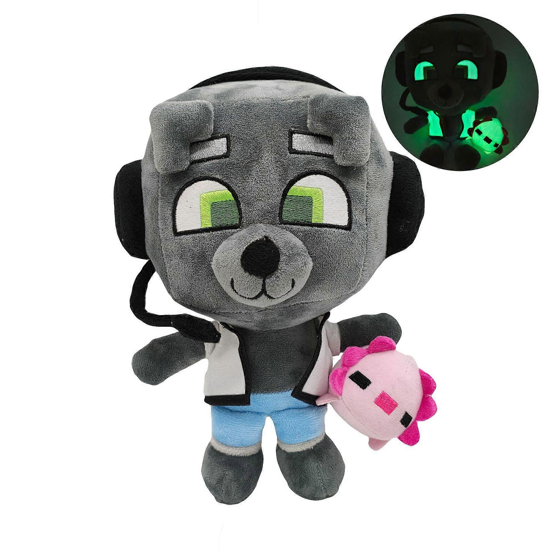 bobicraft gitd wolf plush luminous plush toy plush doll doll
