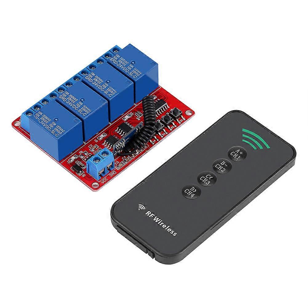 433MHz 12V 4Channel wireless switch relay receiving module4keyRadio FrequencyTransmitter Kit