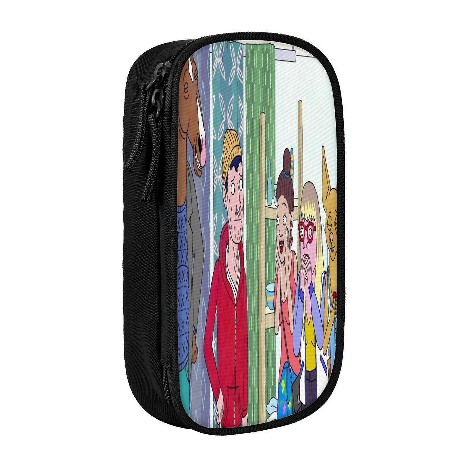 ul374 BoJack Horseman مقلمة حقيبة محمولة بسحاب مكتب القلم حقيبة حقيبة للمكتب المدرسي للسفر المكتبي lu374