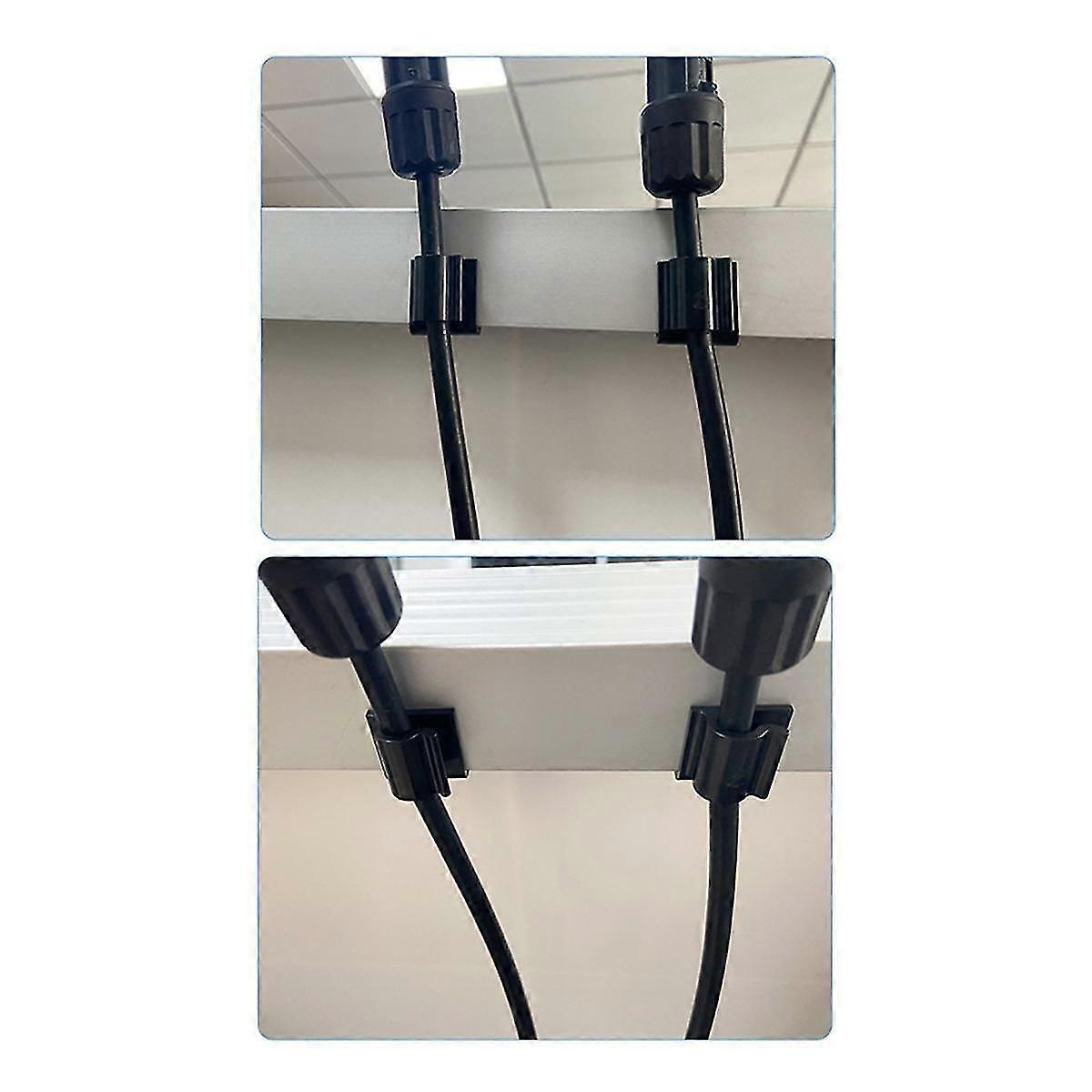 100PCS Solar Photovoltaic Panel Wire Clips Intersect PV Cable Clamp for Solar Frame Bracket Black