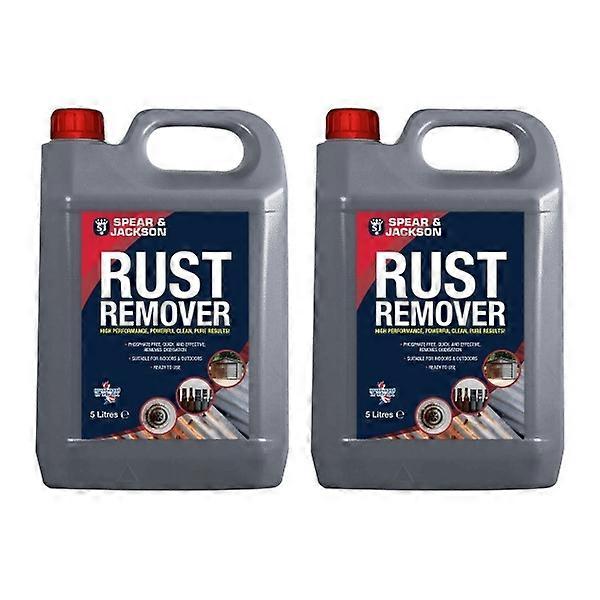 Rust Remover 2 x 5 L, Advanced Acidic Formula Remove Oxidation Spear & Jackson