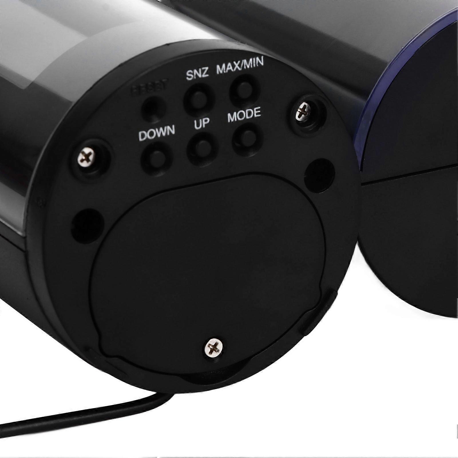 Projection Alarm Clock Temperature And Humidity Display 360 Degree Rotatable Color Backlit Desk Clock EU Plug 100V-240V