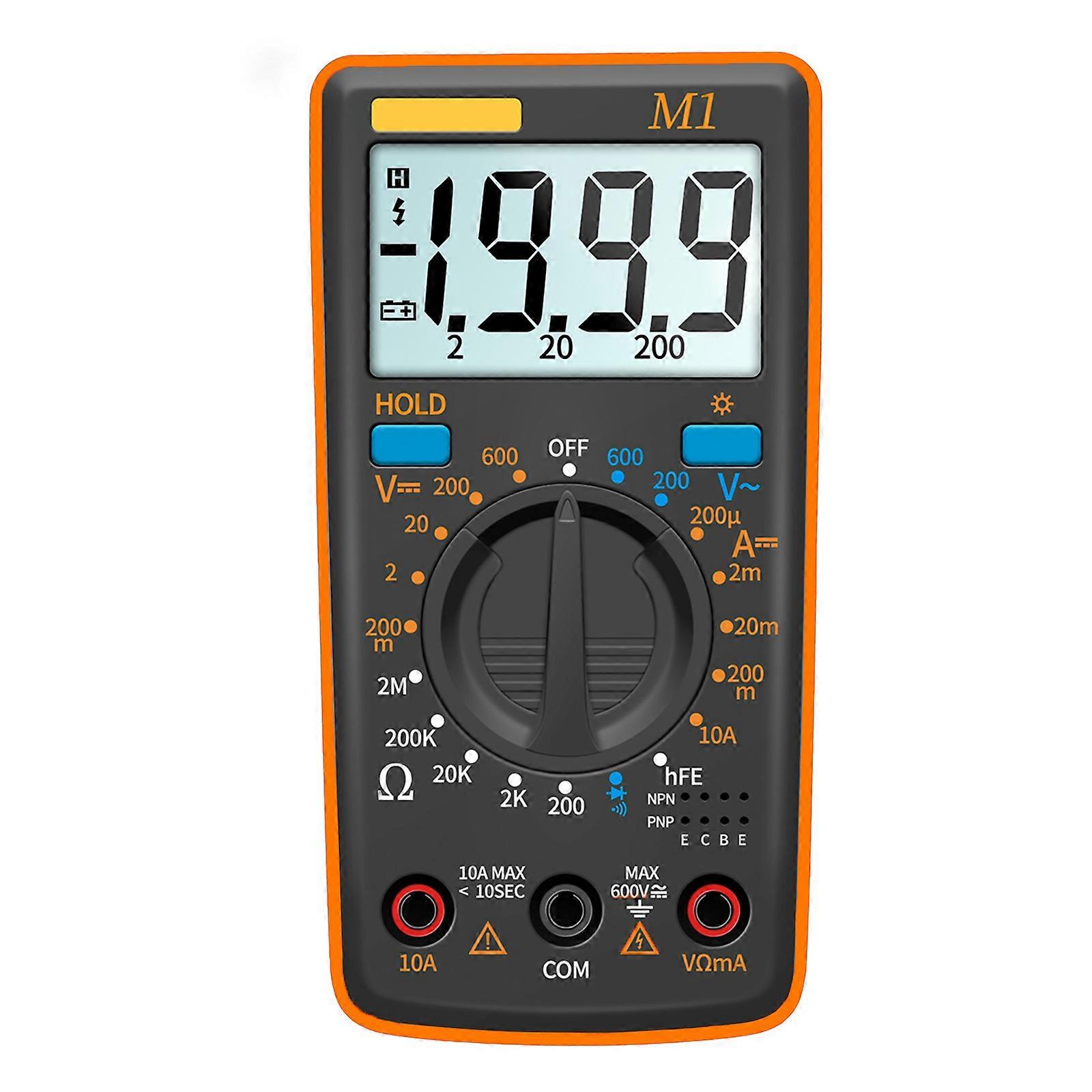 Multifunctional Digital Multimeter with Low Battery Indicator Measure Voltage Current Resistance Circuit Troubleshooting  Orange