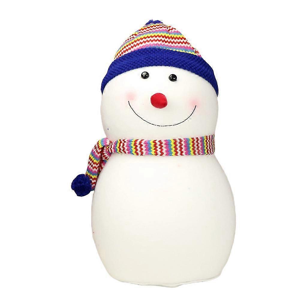 Christmas Snowman For Doll With Hat Scarf Stuffed Plush Toy Standing Figurines D