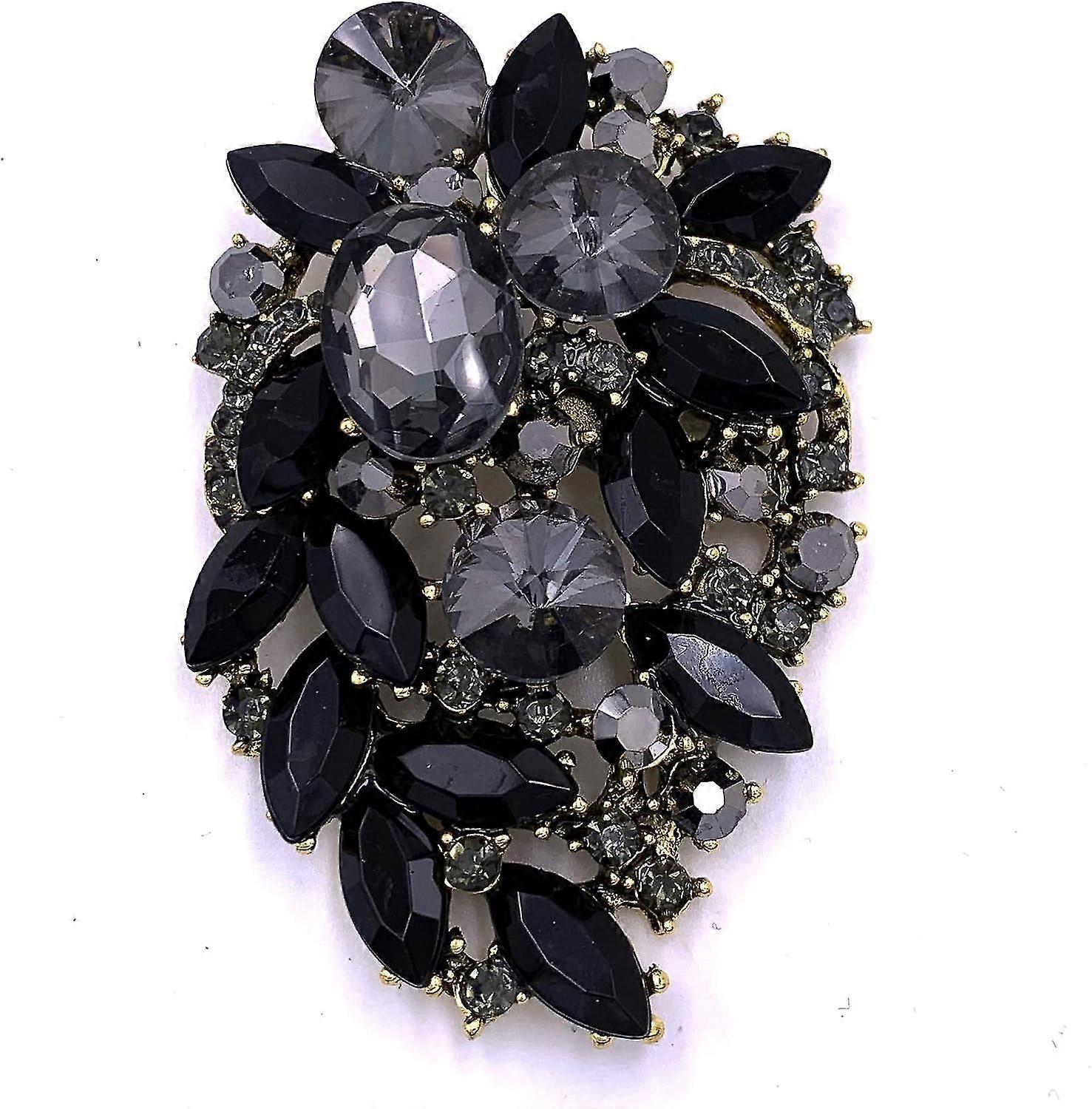 Rhinestone Statement Brooch Pin Flower Dress Accessory