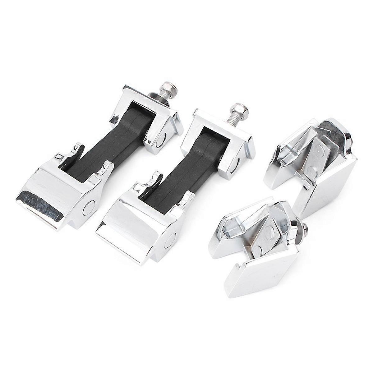 Chrome Hood Catch Kit Latch Locking Bracket Holder for 