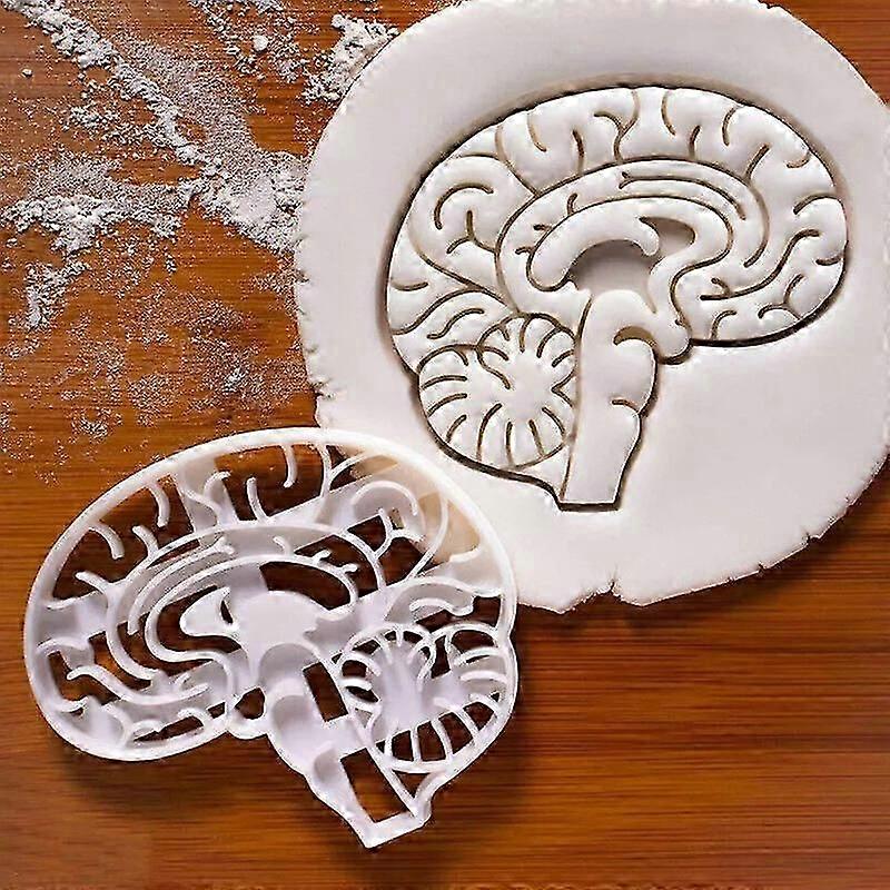 Creative Heart Brain Cookie Cutter Embossing Mold Biscuit Mold Cookie Stamp DIY
