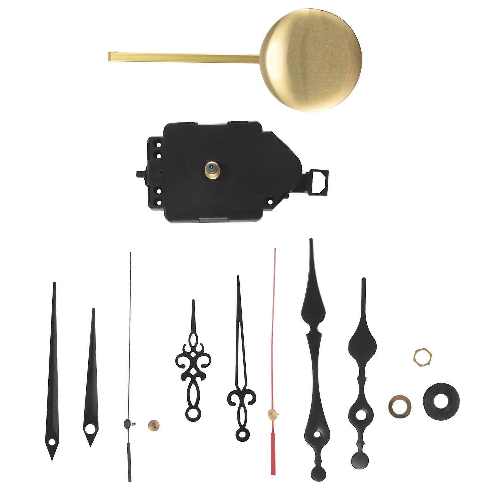 Quartz Pendulum Clock Movement Mechanism DIY Kit with 3 Pairs Hands