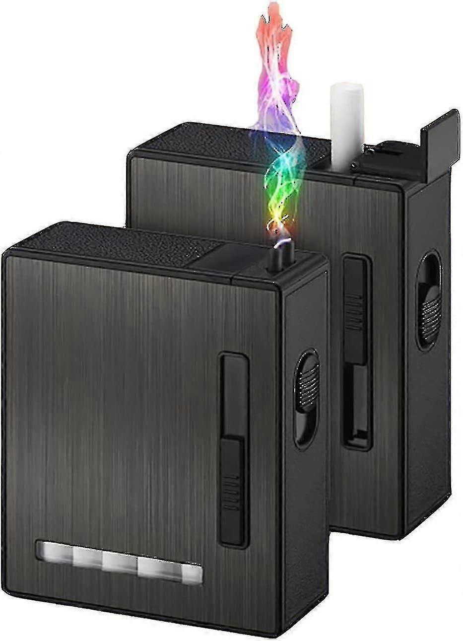 2023, Portable Cigarette Case ,compatible with Cigarettes 20 Cigarettes, (black )