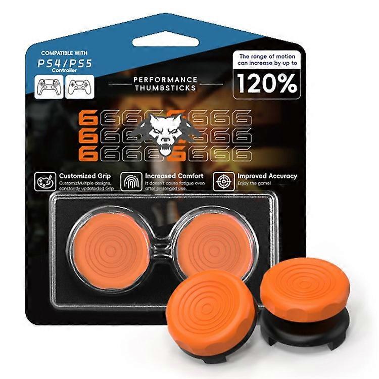 2Pcs Compatible For Sony PlayStation 5 / 4 Joystick Thumb Stick Caps Silicone Thumb Grips