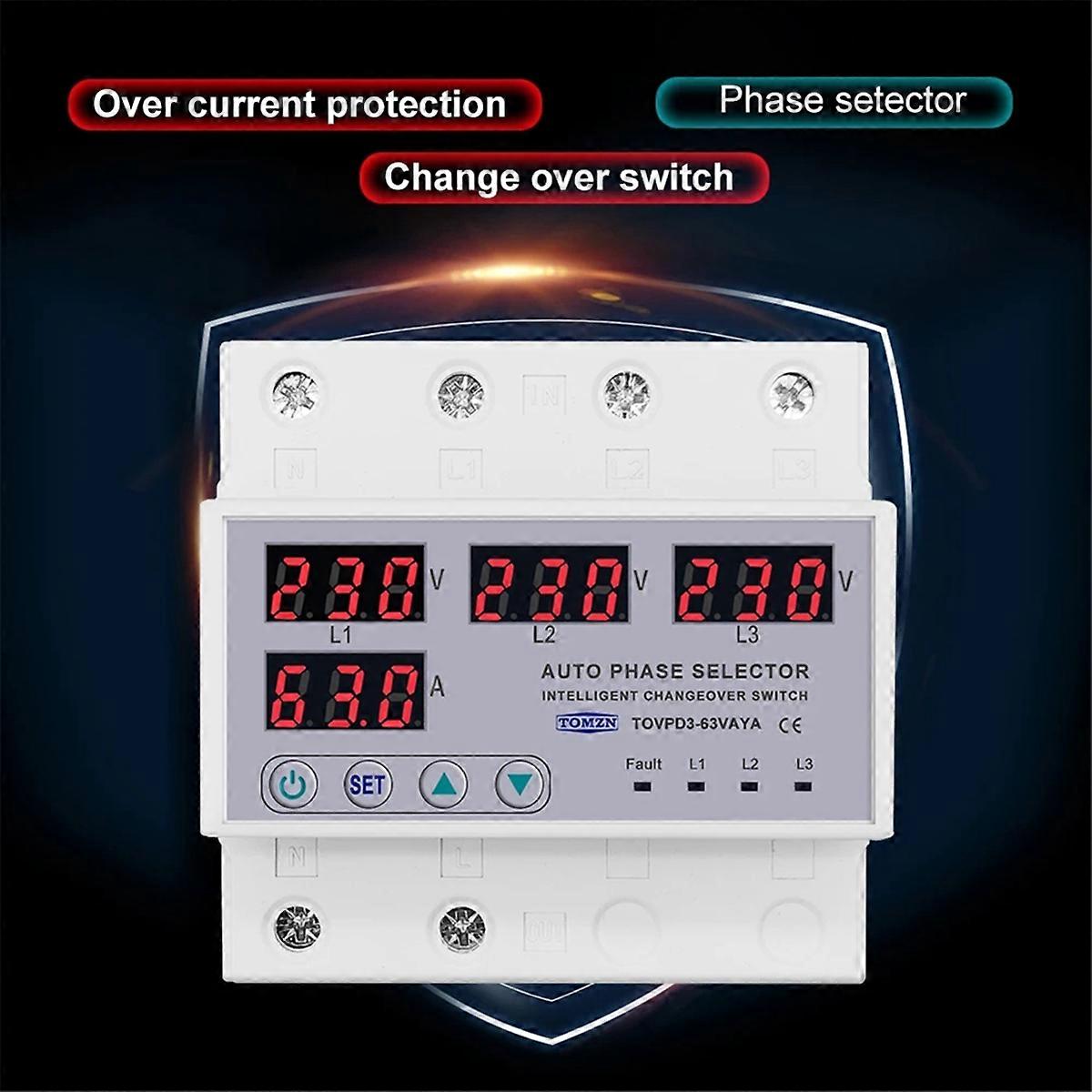 63A 3 Phase Voltage Protection Monitor