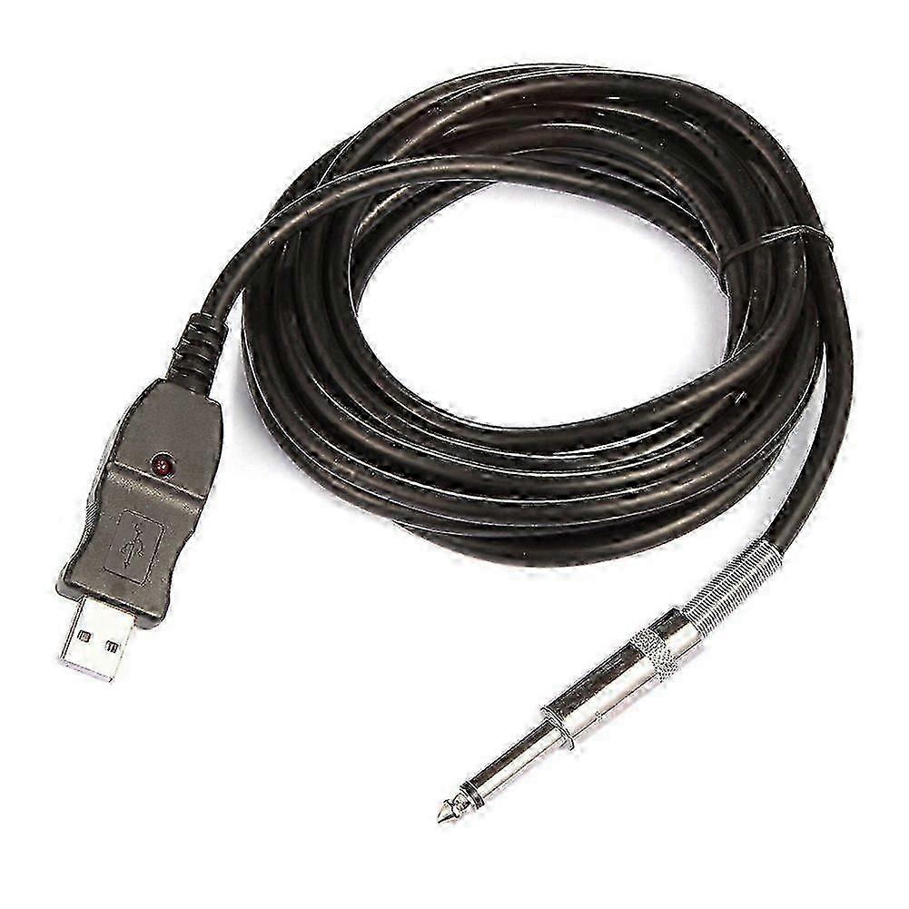 Guitar to PC USB Recording Cable Lead Adaptor Converter Connection Interface 6.5mm