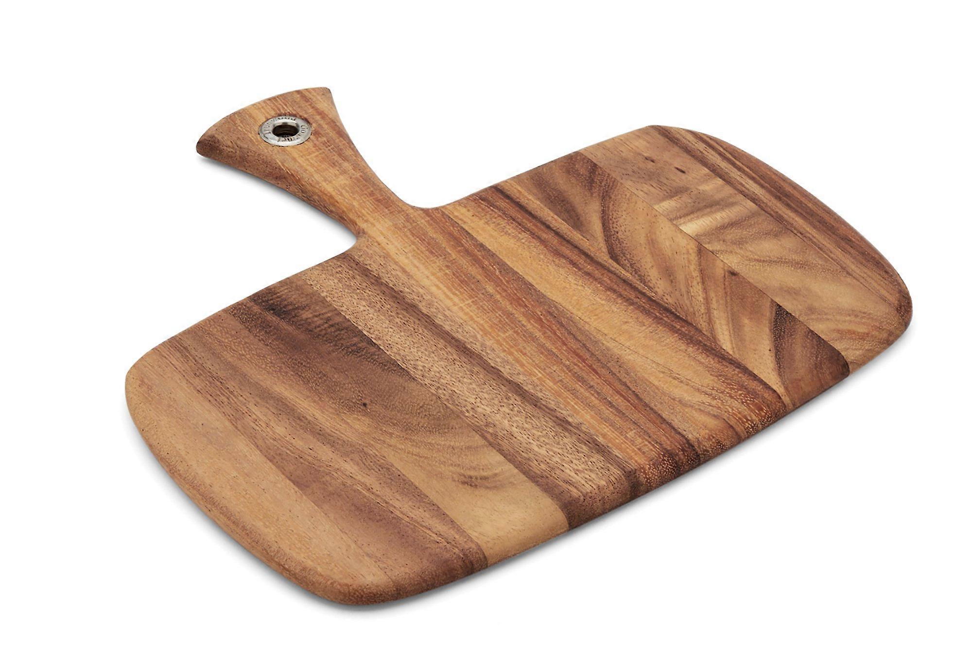 Small Rectangular Provencale Paddle Board in Acacia Wood - 16 x 10 Inch Serving Tray for Cheese and Charcuterie