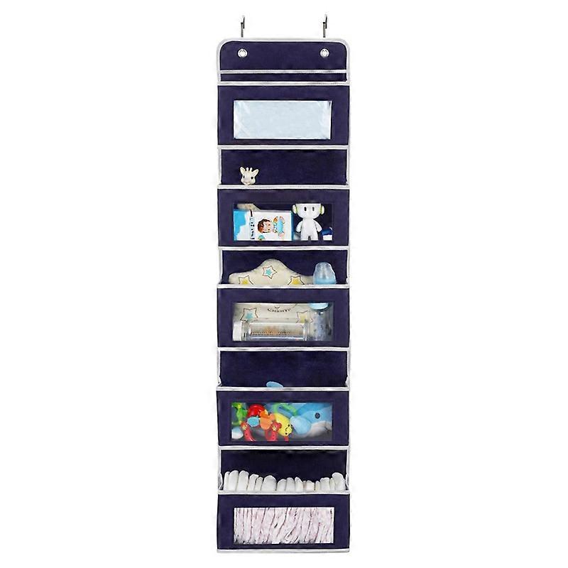 Five-Layer Non-Woven Door Rear Storage Hanging Bag Five-Layer Non-Woven Blue