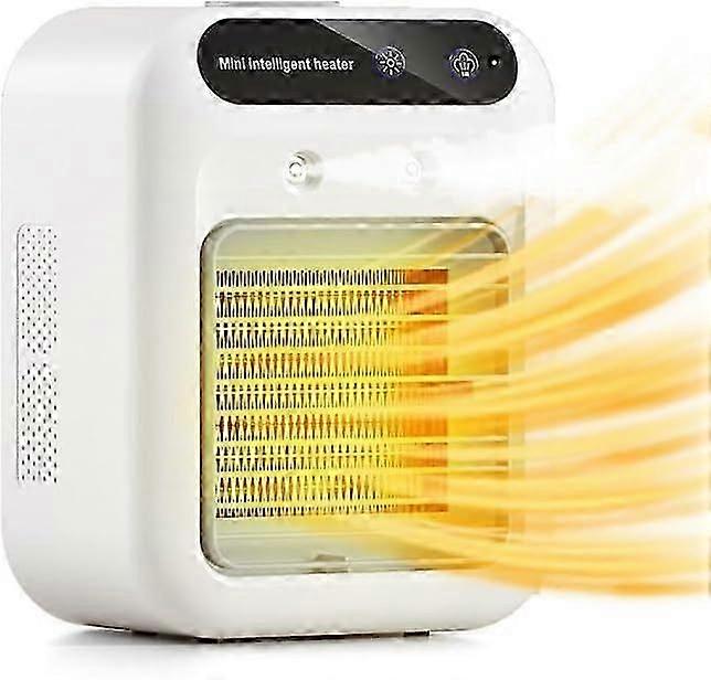 Riscaldatore d'ambiente elettrico portatile 2 in 1, mini riscaldatore a spruzzo di umidificazione, riscaldatore ceramico PTC ad alta efficienza energetica da 1200 W con protezione da surriscaldamento/ribaltamento/2