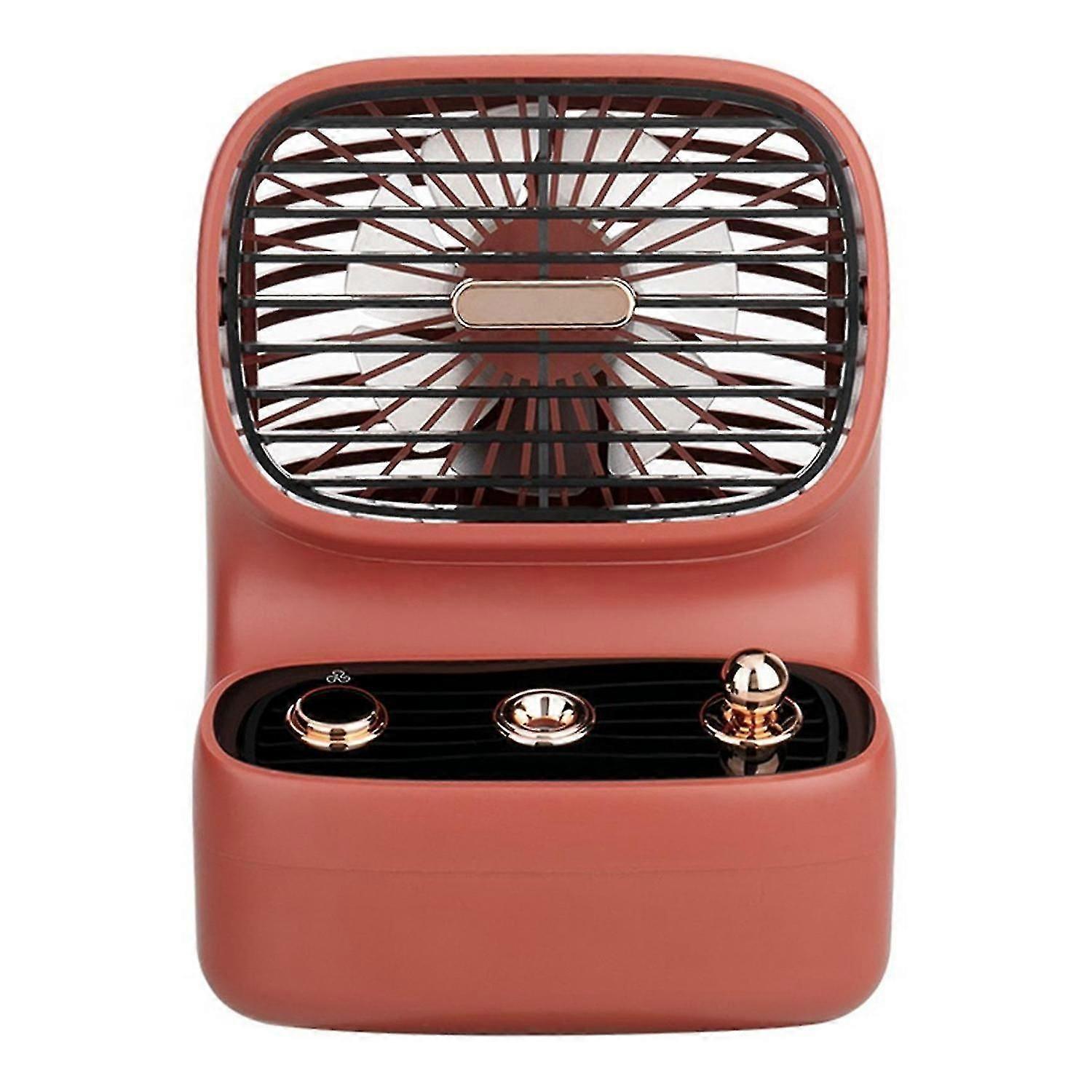 Retro Usb Ing Fan Portable Mini Conditer - Red