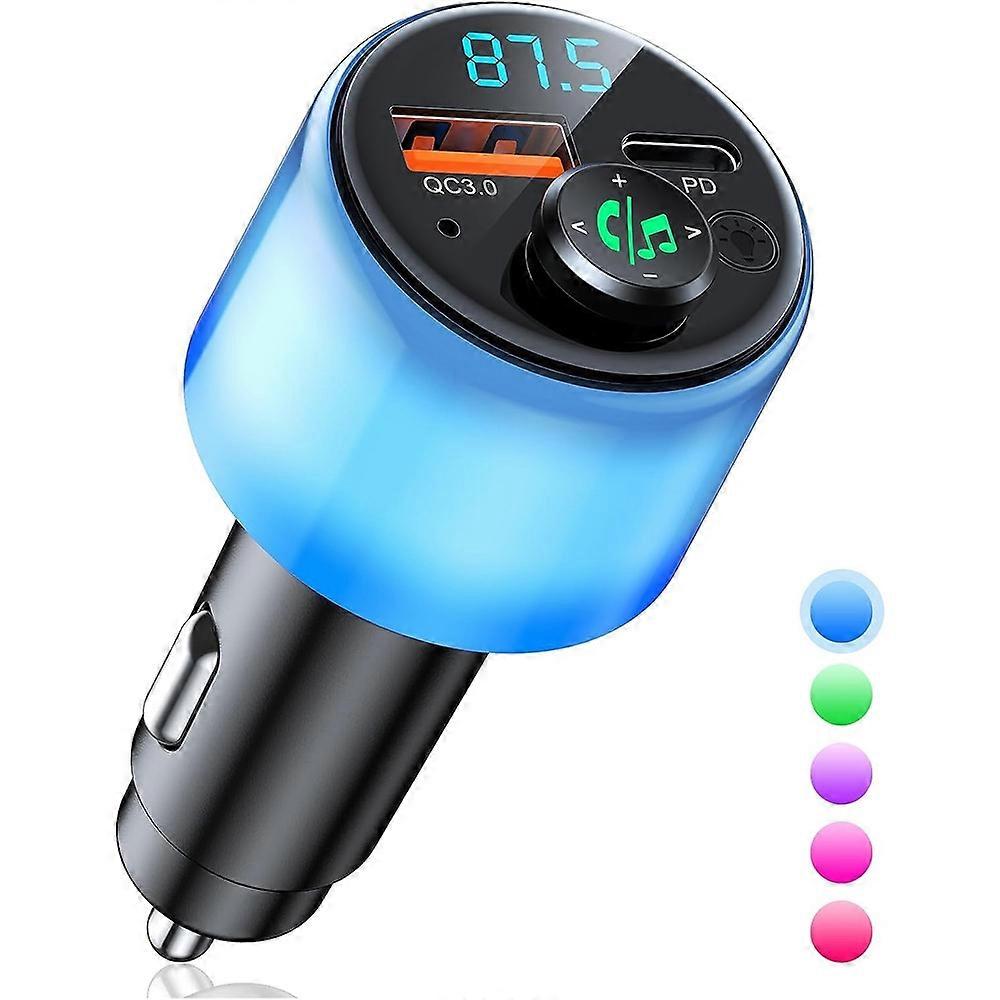 48W PD Fast Charging Car Bluetooth MP3 Player Ambient Light BC90