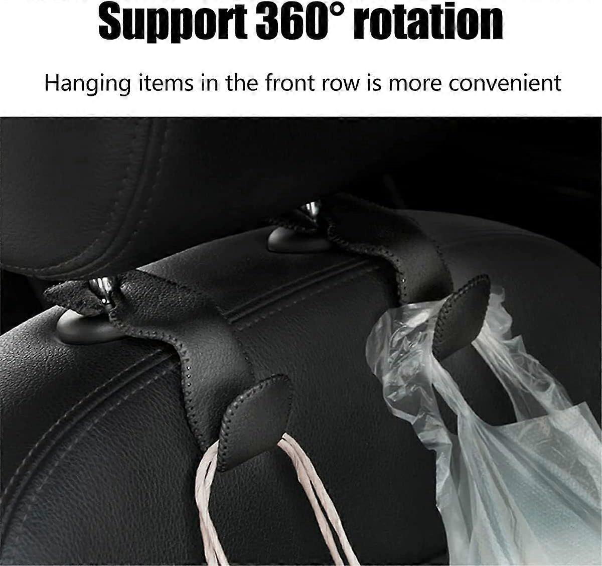 2pcs Car Seat Hooks, Headrest Hooks Car Tote Bag