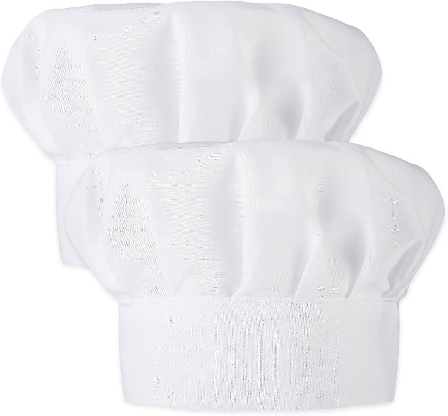 High quality brand new  2pcs Kids Chef Hat, Adjustable Elastic White, Head