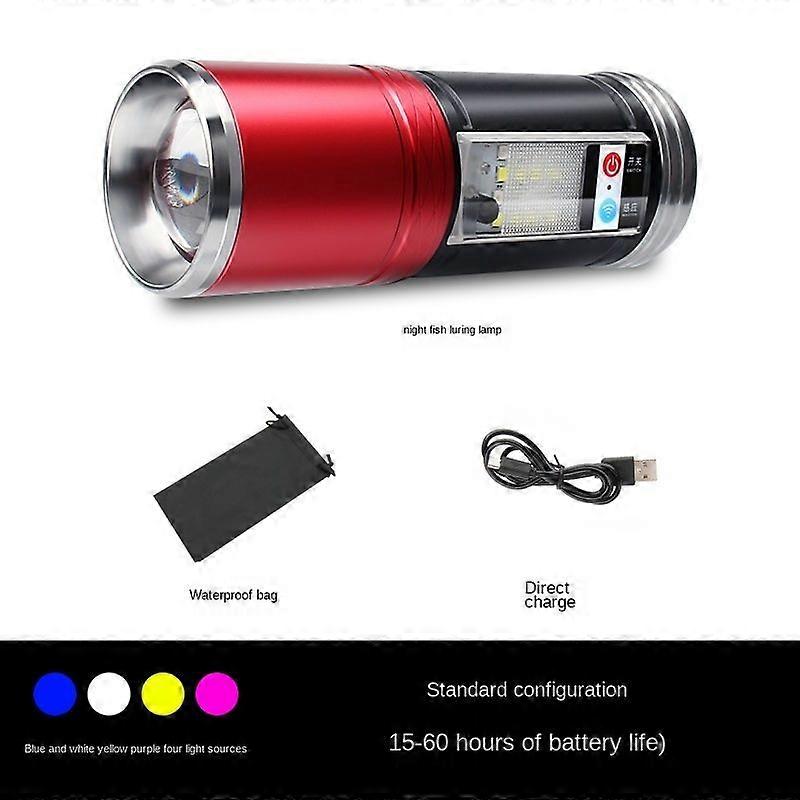 Super Bright Five Light Source Led Lamp Rechargeable High Power Induction Lamp With Laser Support