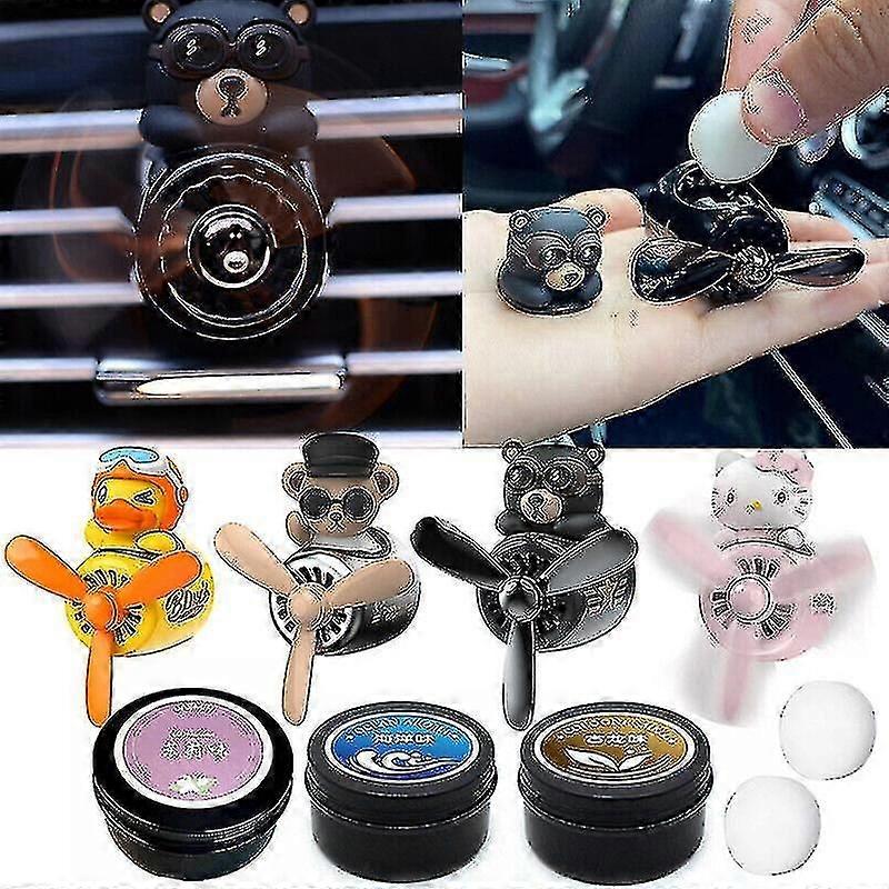 Samochodowy odświeżacz powietrza Zapach w stylizacji samochodu Aromaterapia Pilot Obrotowe śmigło Wylot powietrza Zapach Smak Niedźwiedzia Pilot