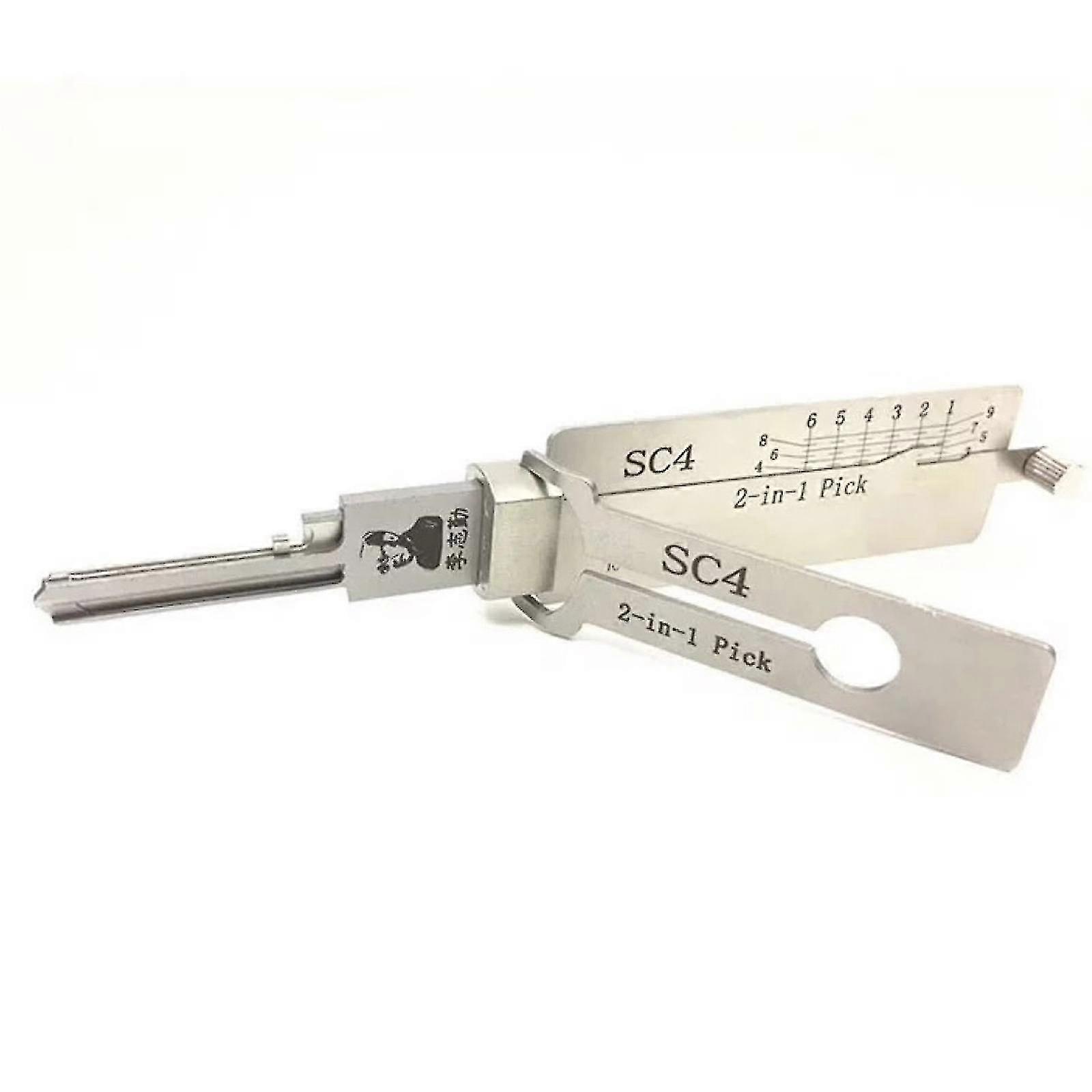 New Lishi Locksmith Tools 2-in-1 Measuring Tool Manual Tool Set Lockset 30 X 5 X 3 Cm