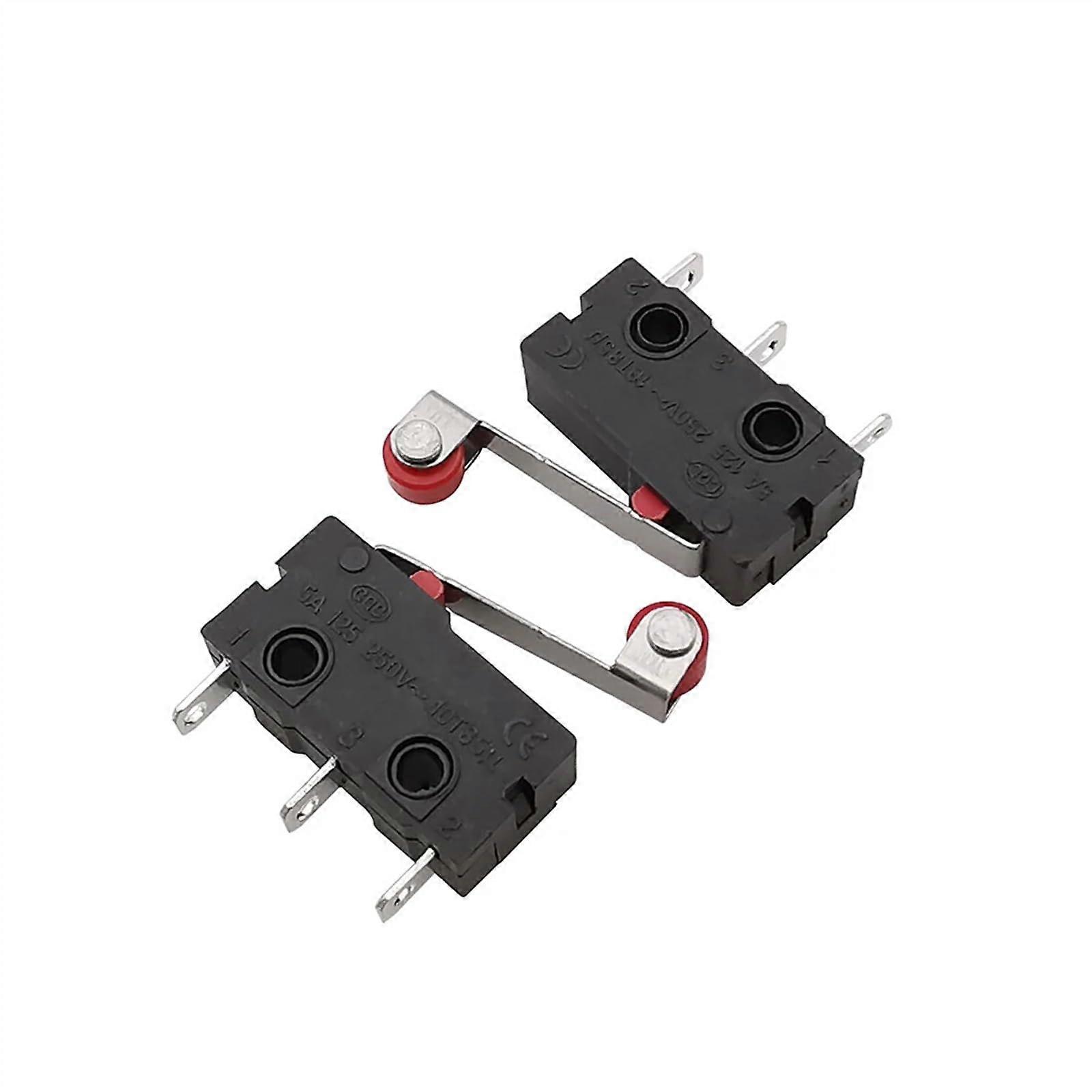 3Pin Mini Micro Switch With Roller Limit Switch, KW11, PCB Terminals, 10 Pcs Pack