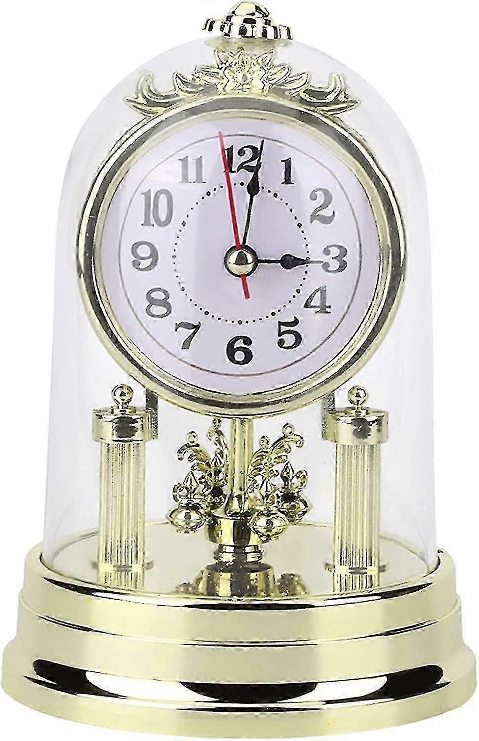 Table Clocks, European Retro Style Living Room Clock, Digital Alarm Clock,Antique Silent Table Clock - ya0