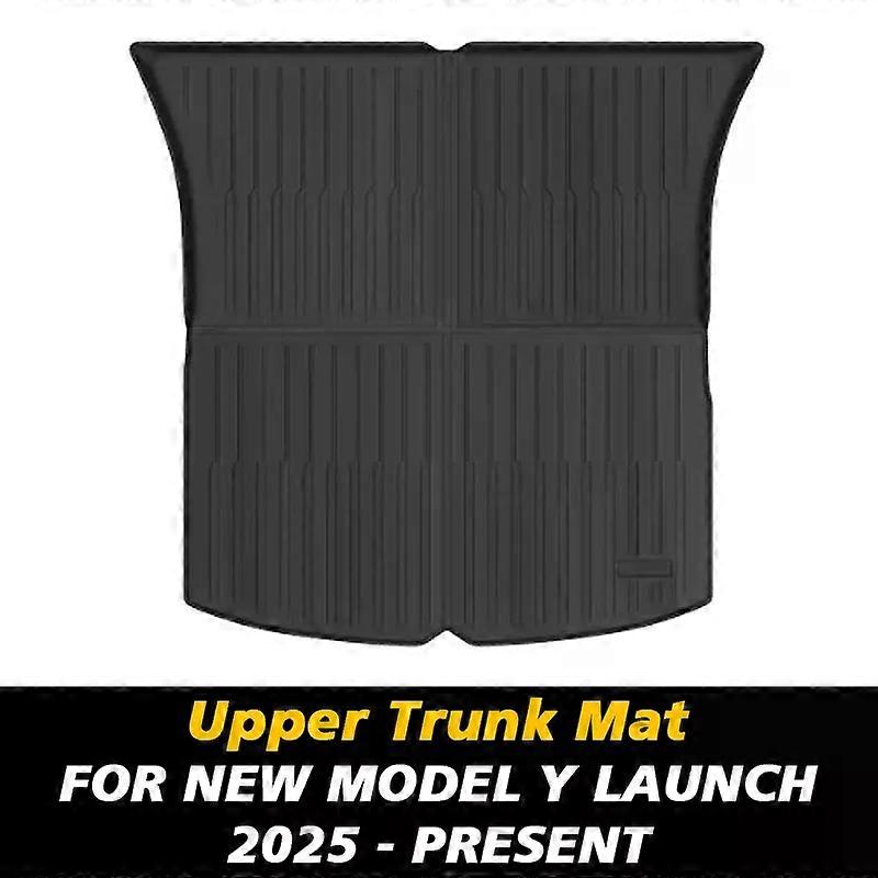 For New Tesla Model Y Launch 2025+ Juniper 2025+ TPE Floor Mats & Cargo Liner, All Weather Trunk Mats Floor Liner Backrest Mats