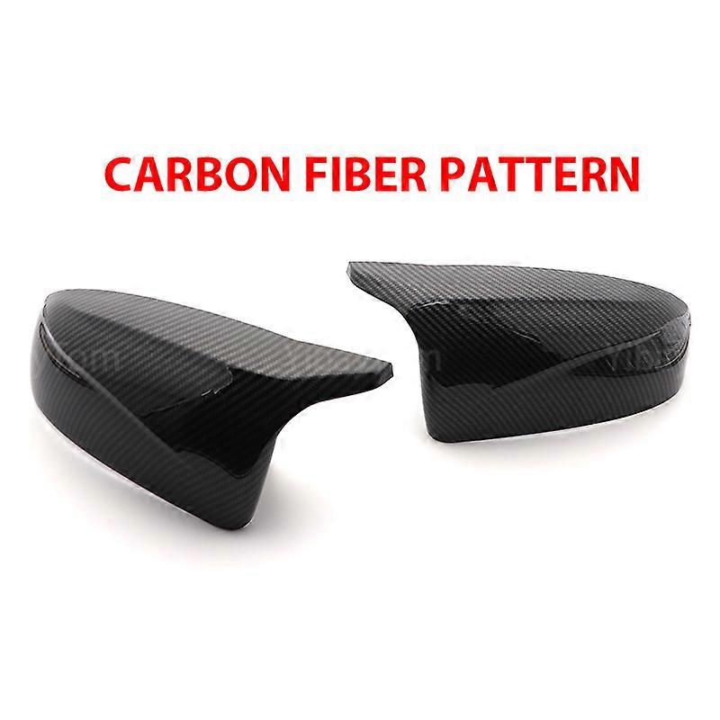 Carbon Fiber Pattern Black Side Mirror Cap Covers Housing Replacement M Style For BMW X5 E70 X6 E71 2008-2013 Car Accessories
