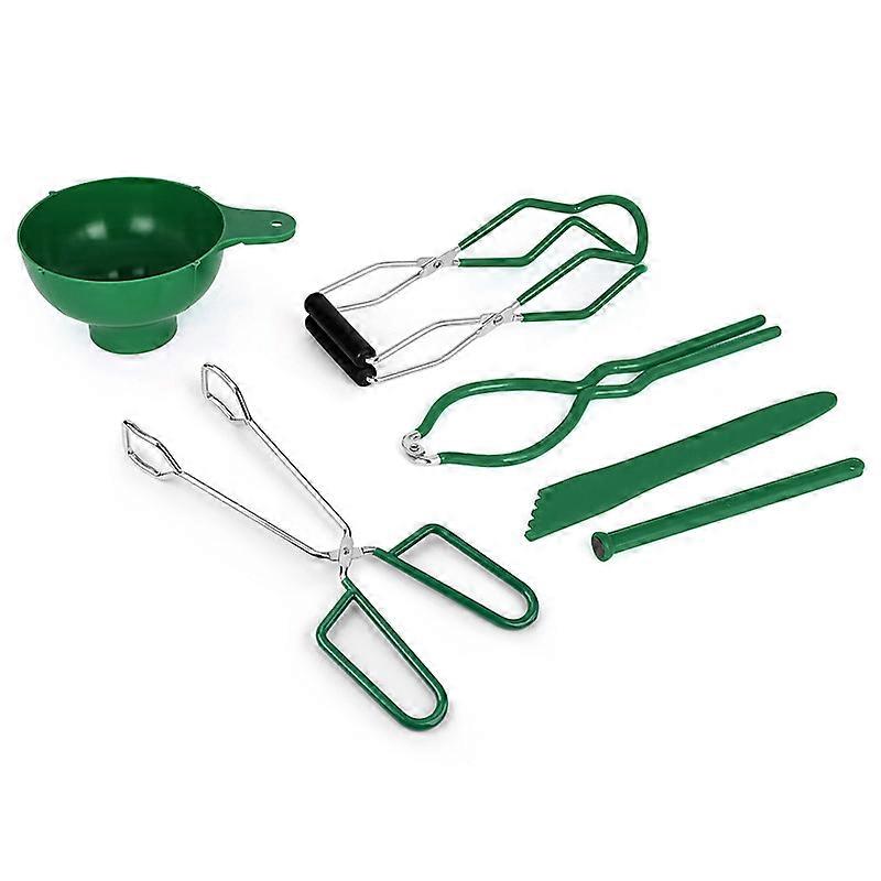 6 Pcs Home Canning Kit with Jars, Lids, and Tools for Preserving Fruits and Vegetables