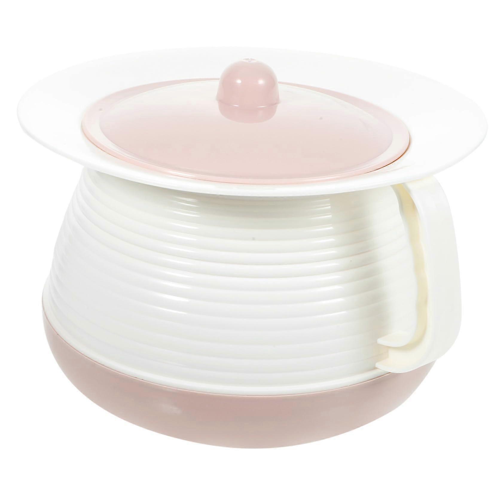 Urinal Pan for Adults 5L Capacity Toilet Seat Training Bucket Portable Chamber Pot with Lid and Easy Clean Design