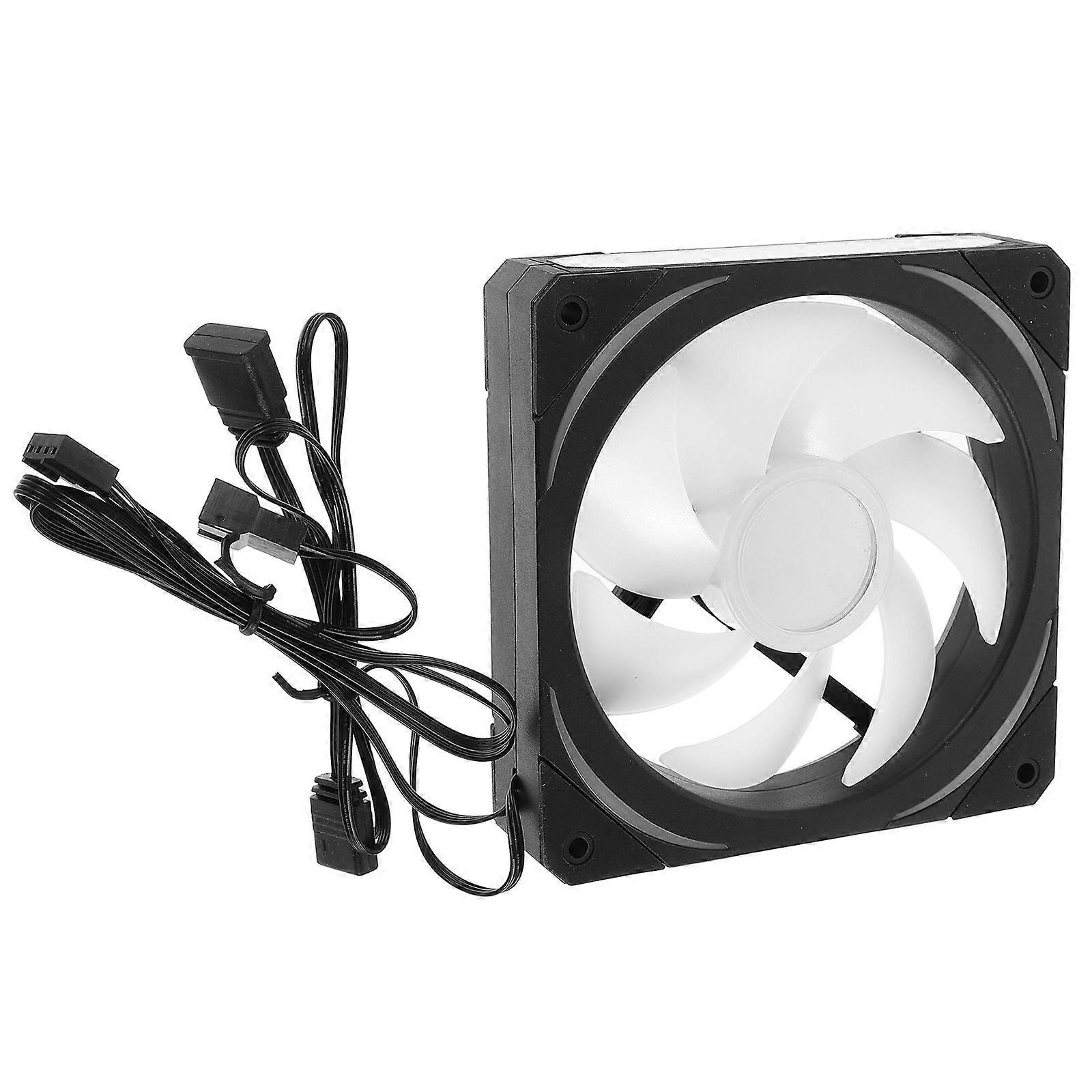 Precision ARGB Case Fan with Infinity Mirror Design for Desktop Cooling Quiet Operation and Vibrant Lighting Effects Suitable for PC Cases Black Color