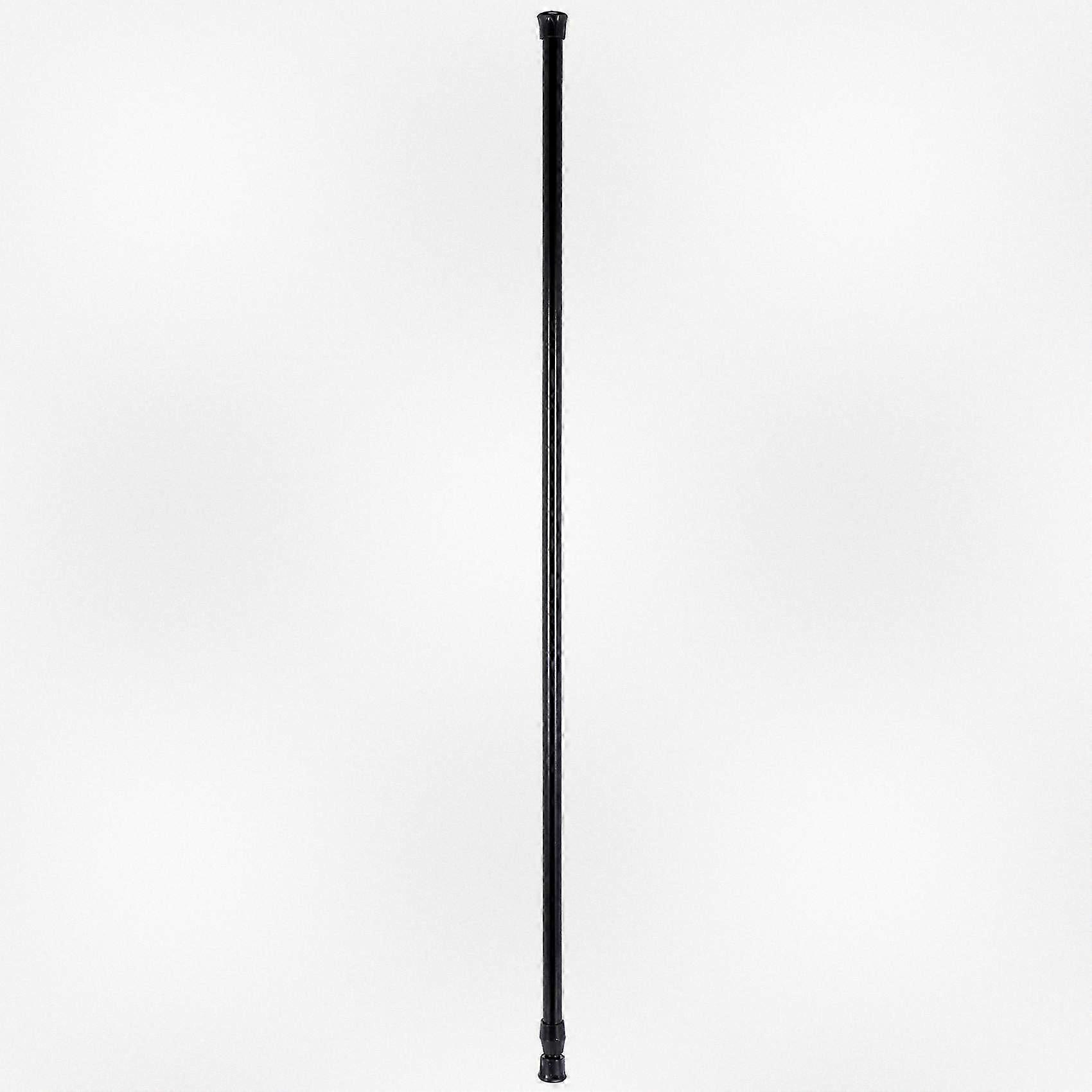 Adjustable Spring-Loaded Tension Curtain Rod for Net Voile, Extends 70-120cm, Black Finish