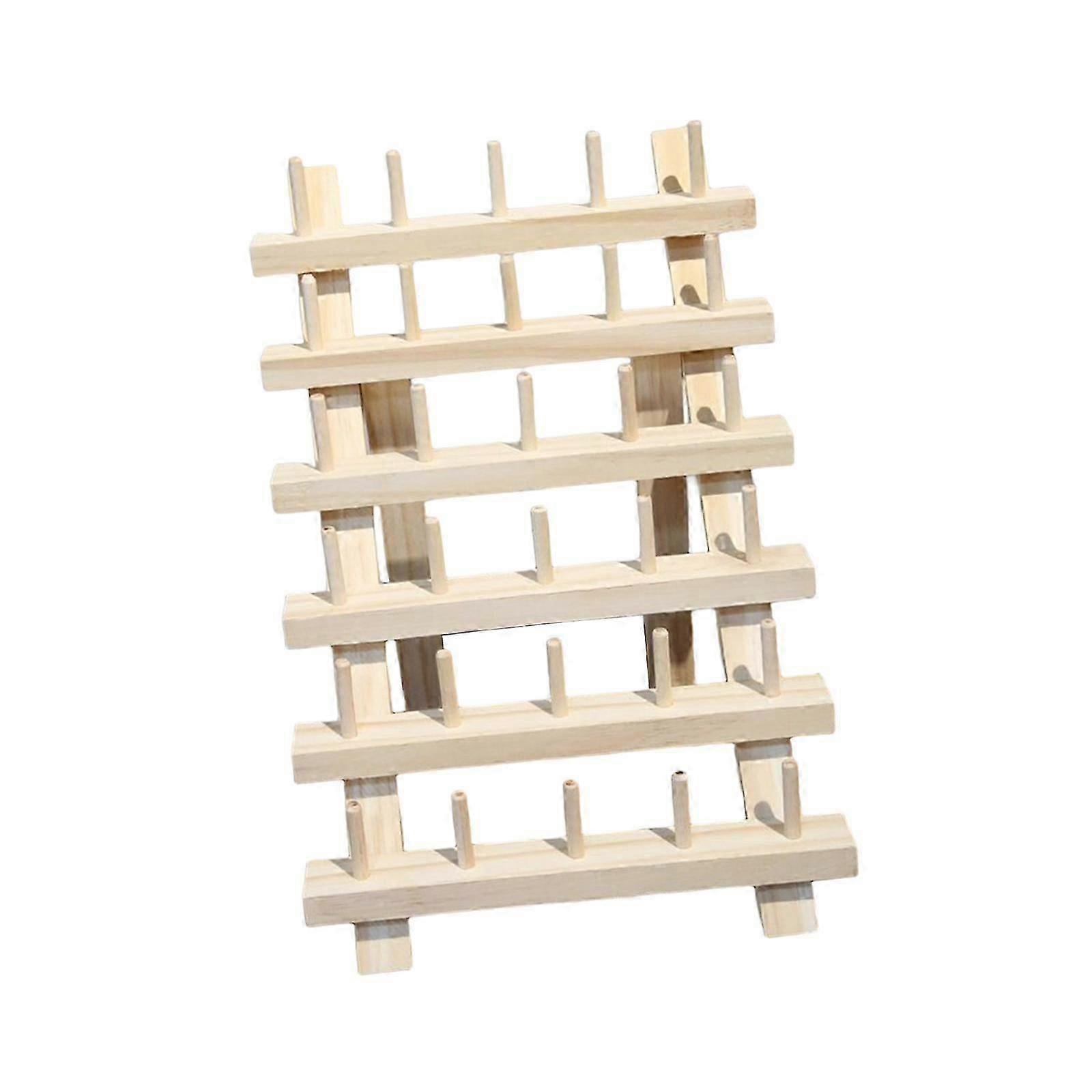 Sewing Thread Rack, Stable Wooden Thread Holder Sewing Organizer for Knitting Tool