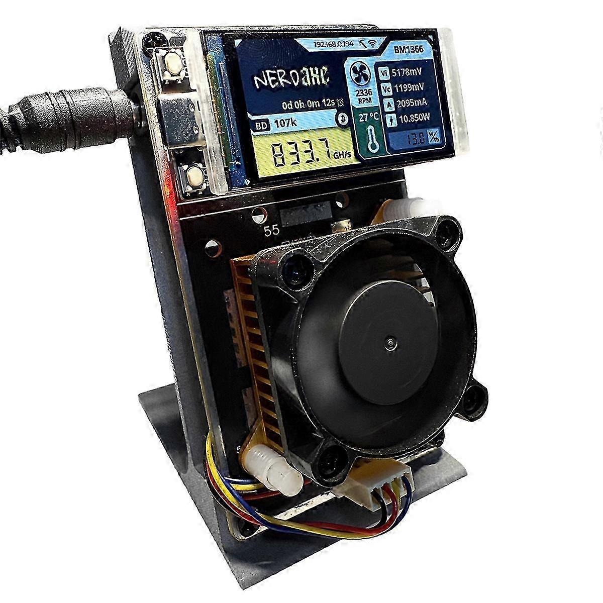 NerdAxe Solo Lotterie BTC Miner Bitaxe Lotterie Min NerdMiner Vertical Miner 500Gh/S BM1366 ASIC Chip