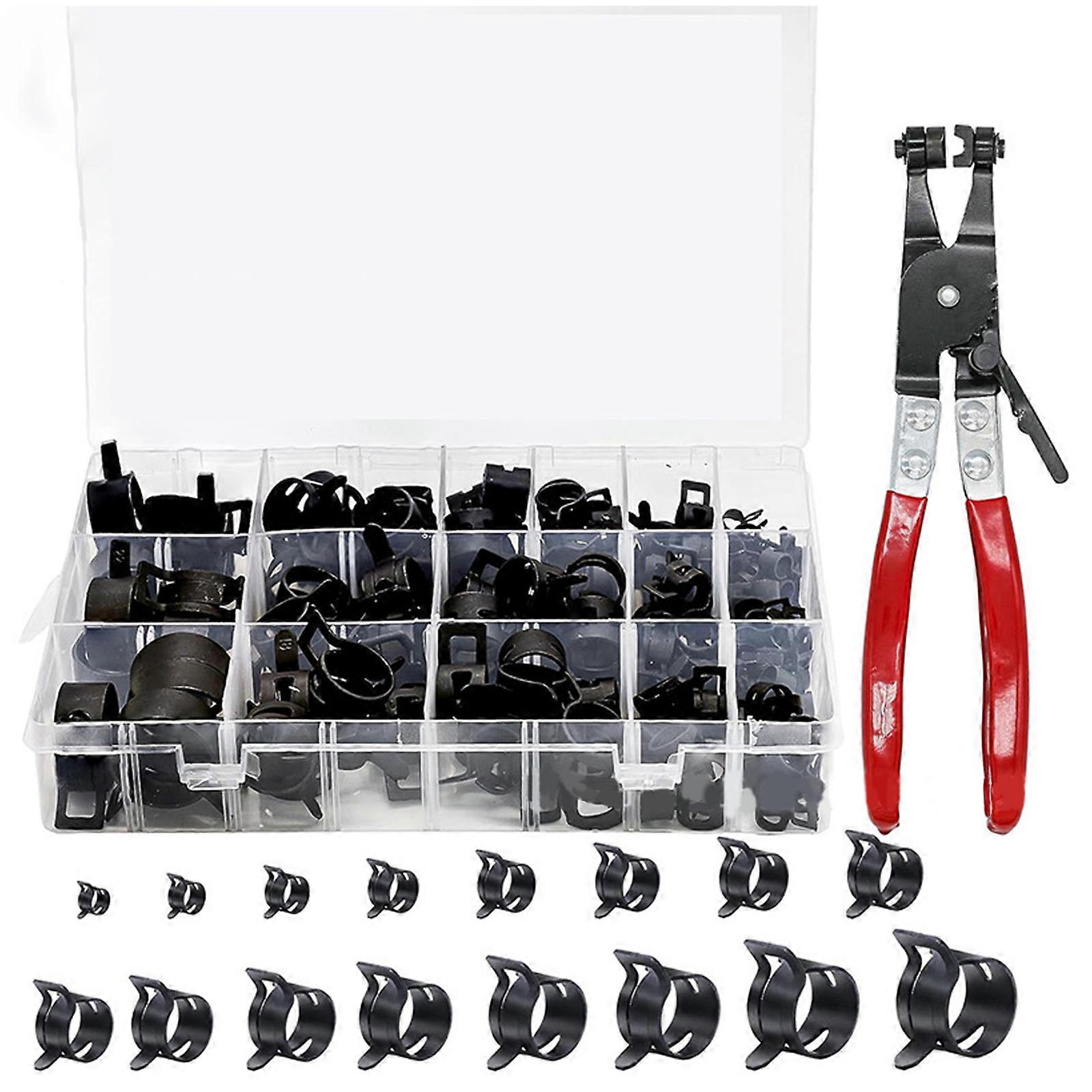 130pcs Multipurpose Rubber Lined P Clip Sturdy Spring Steel Materials for Industrial and Automotive Mounting Use