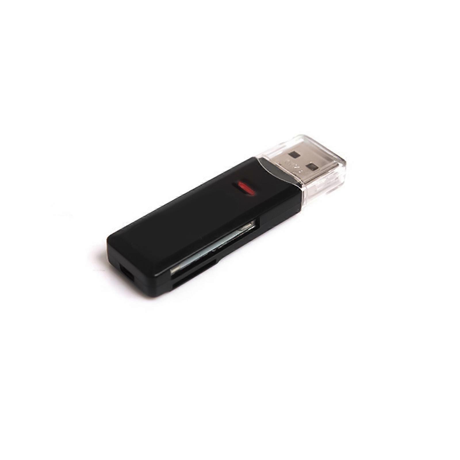 Card Reader Portable USB 2.0 Double Slot Flash Memory Card Adapter Card Reader for Linux PC