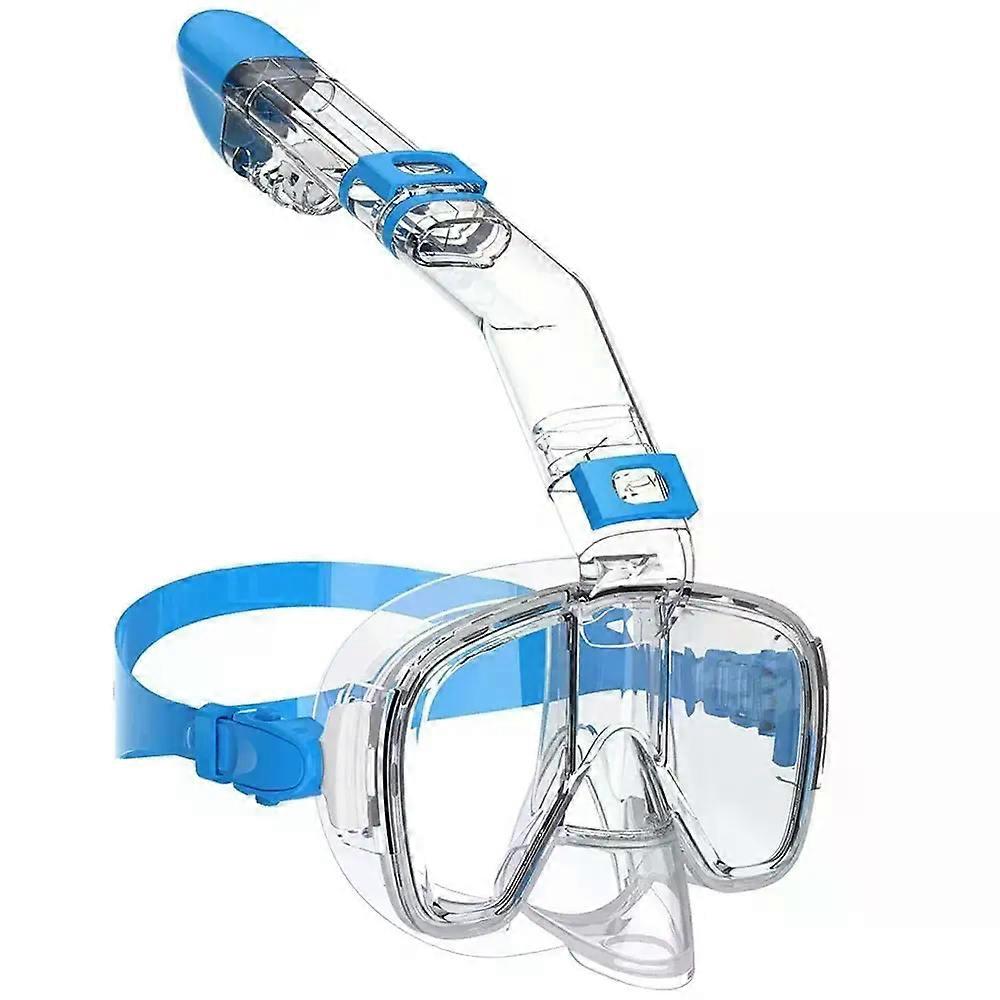 Half Face Snorkel Mask Dry Top Foldable Diving Mask Set Latest Multifunctional 180 Degree Panoramic View HD with Camera Mount