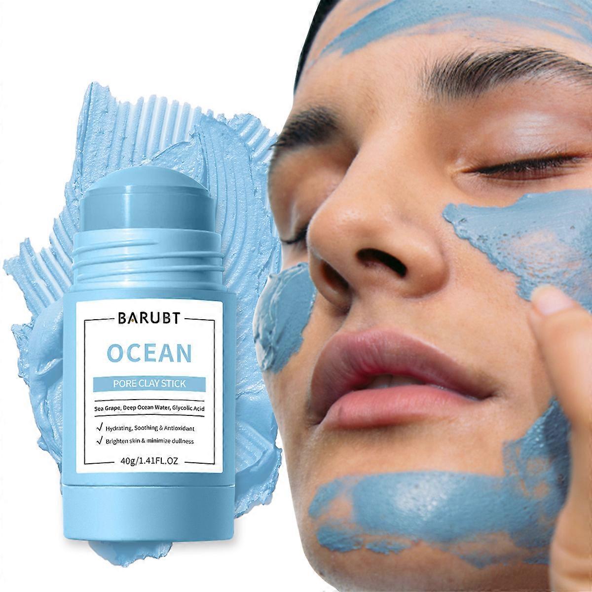 Mugwort Clay Mask Stick for Acnes Prone Skin Blackheads Removal Mud Mask for All Skin Types