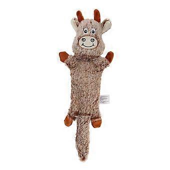 Dog Squeaky Plush Toy Cute Animal Shape Bite Resistant Pet Dog Squeaky Stuffing Free Toy Ox