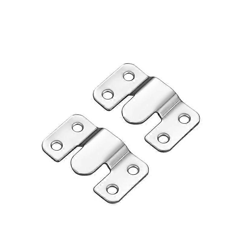 Pairs Stainless Steel Recessed Picture Frame Hooks - Embedded Interlocking Hanging Loop - Picture Frame and Mirror Hooks