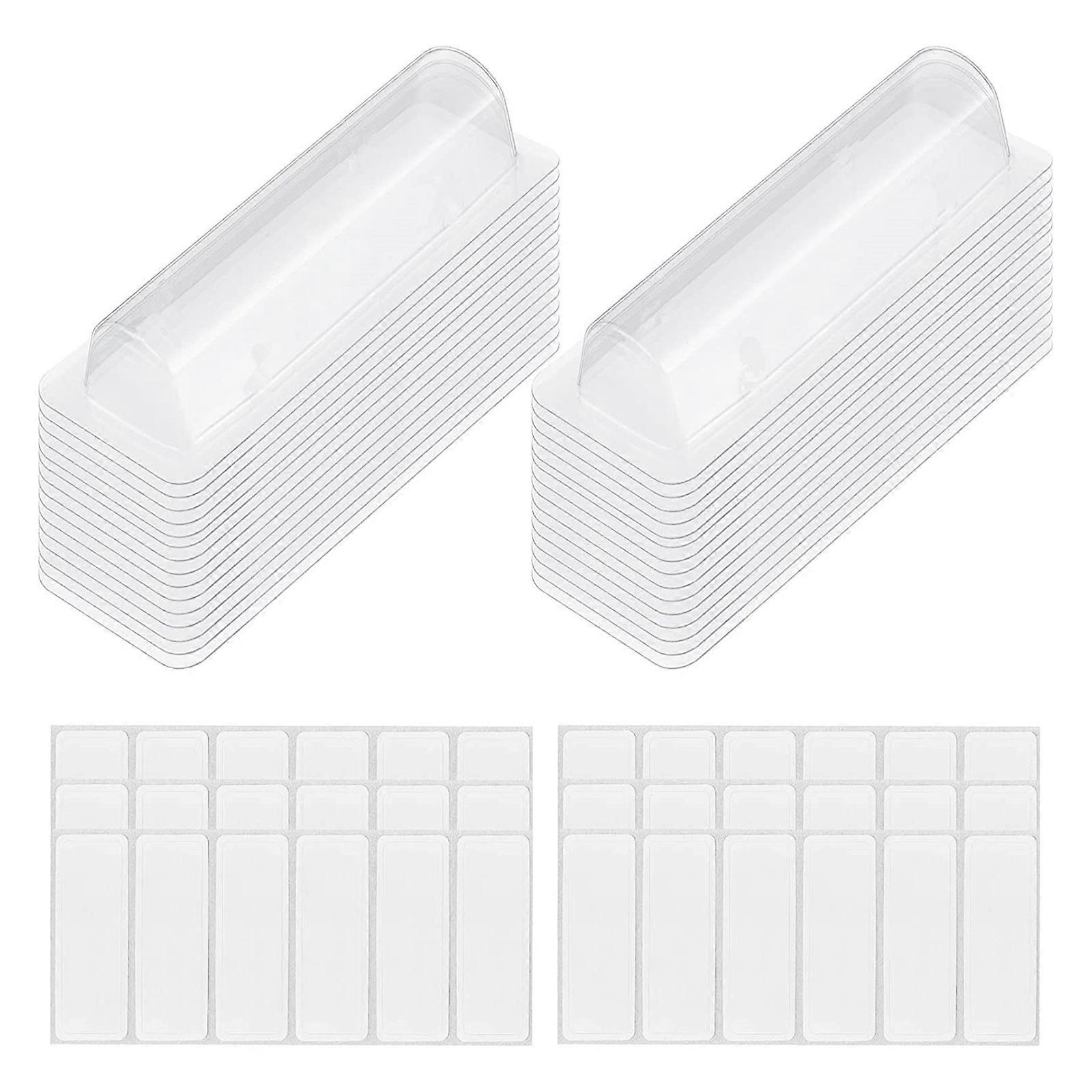 Lipstick Packaging Solution - 60 Plastic Suction Boxes + 60 Double-sided Adhesive Tapes DIY Gift Multicolor