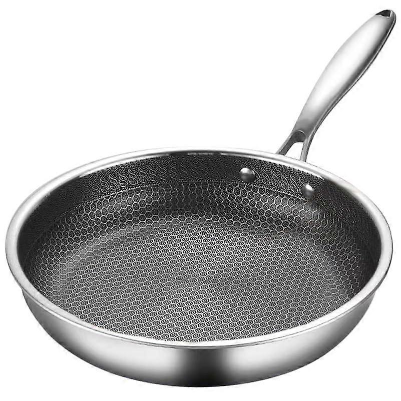 Stainless Steel Frying Pan with Honeycomb Structure, Multifunctional for Induction and Gas,