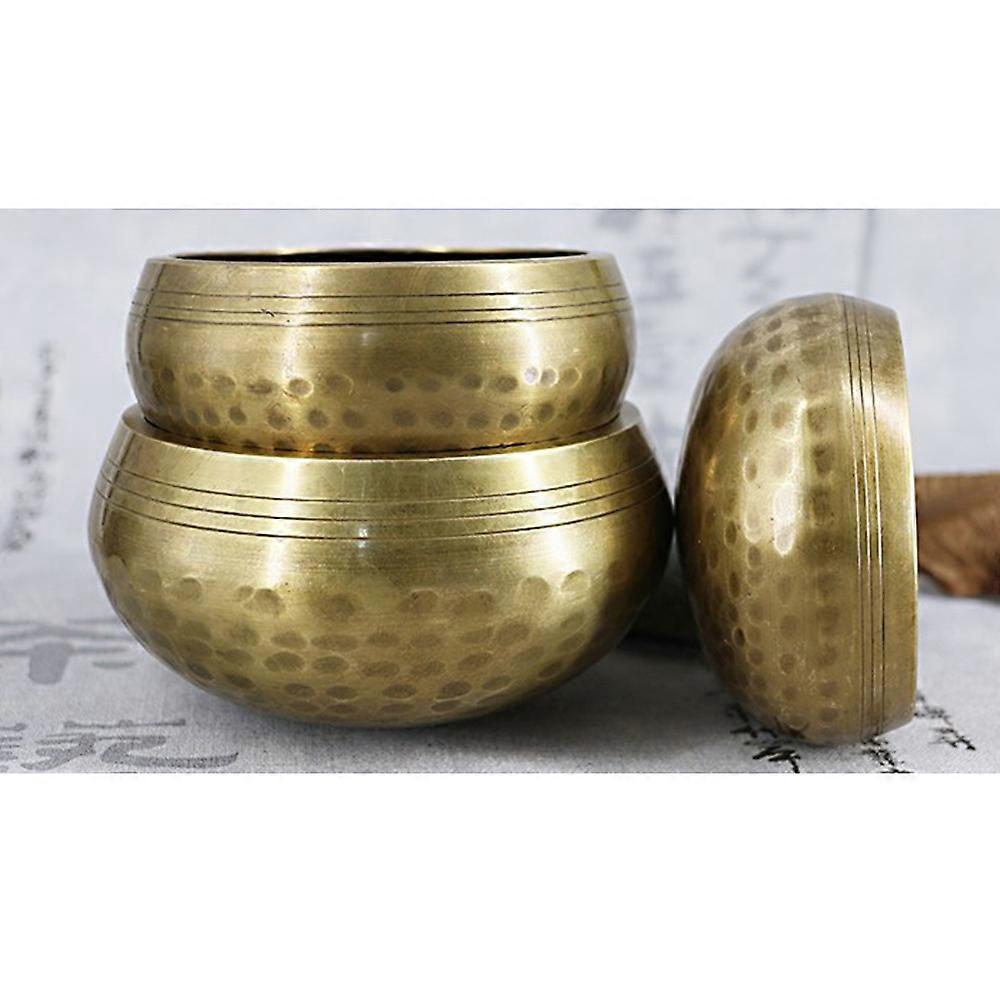Tibetan Buddhist Singing Bowl Buddha Sound Bowl Musical Instrument for Meditation with Stick Yoga Home Decoration
